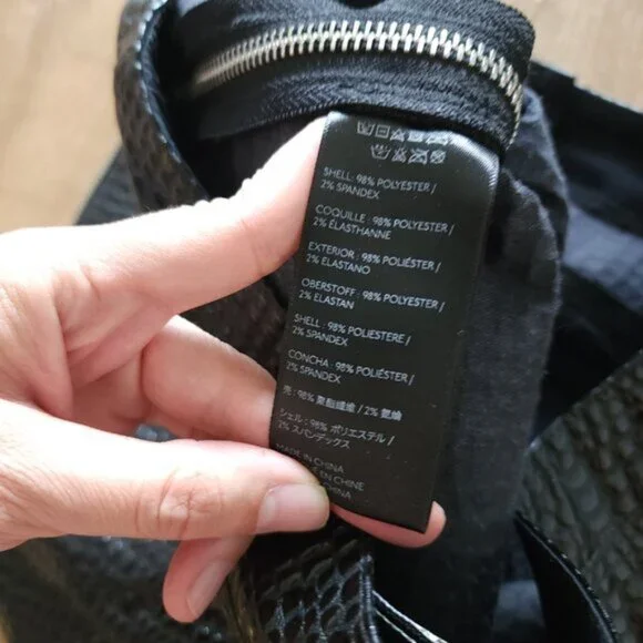 I.AM.GIA. Logan Mini Skirt, Black Faux Croc, Zipper Accent, - Picture 5 of 5